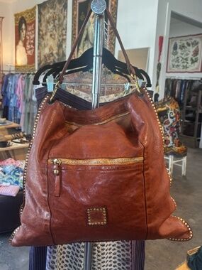 Campomaggi Leather Tote in Cognac